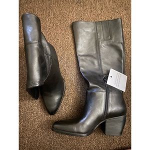 Wide Calf Leather Boots